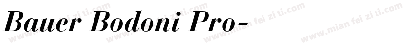 Bauer Bodoni Pro字体转换
